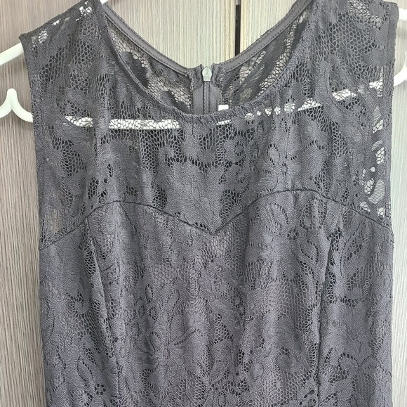 Black Lace High Low Dress - Picture 3 of 7